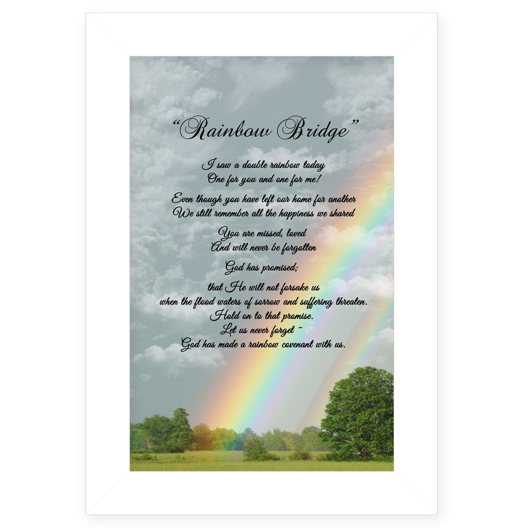 Rainbow Bridge 2 White Framed Print Wall Art