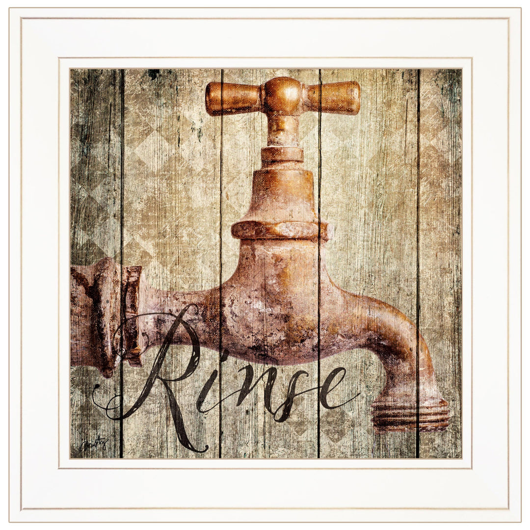 Rinse 1 White Framed Print Wall Art