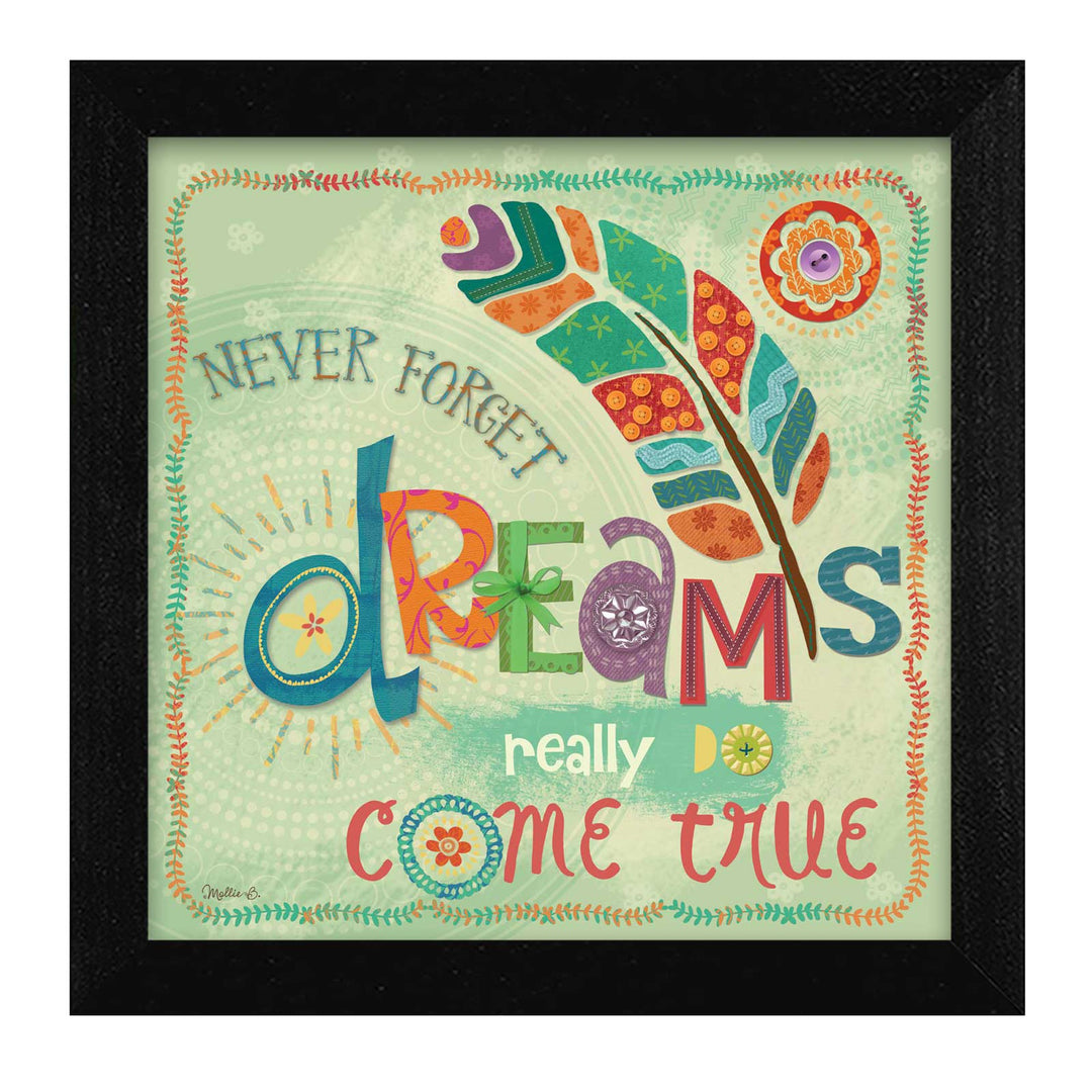 Dreams Come True Black Framed Print Wall Art