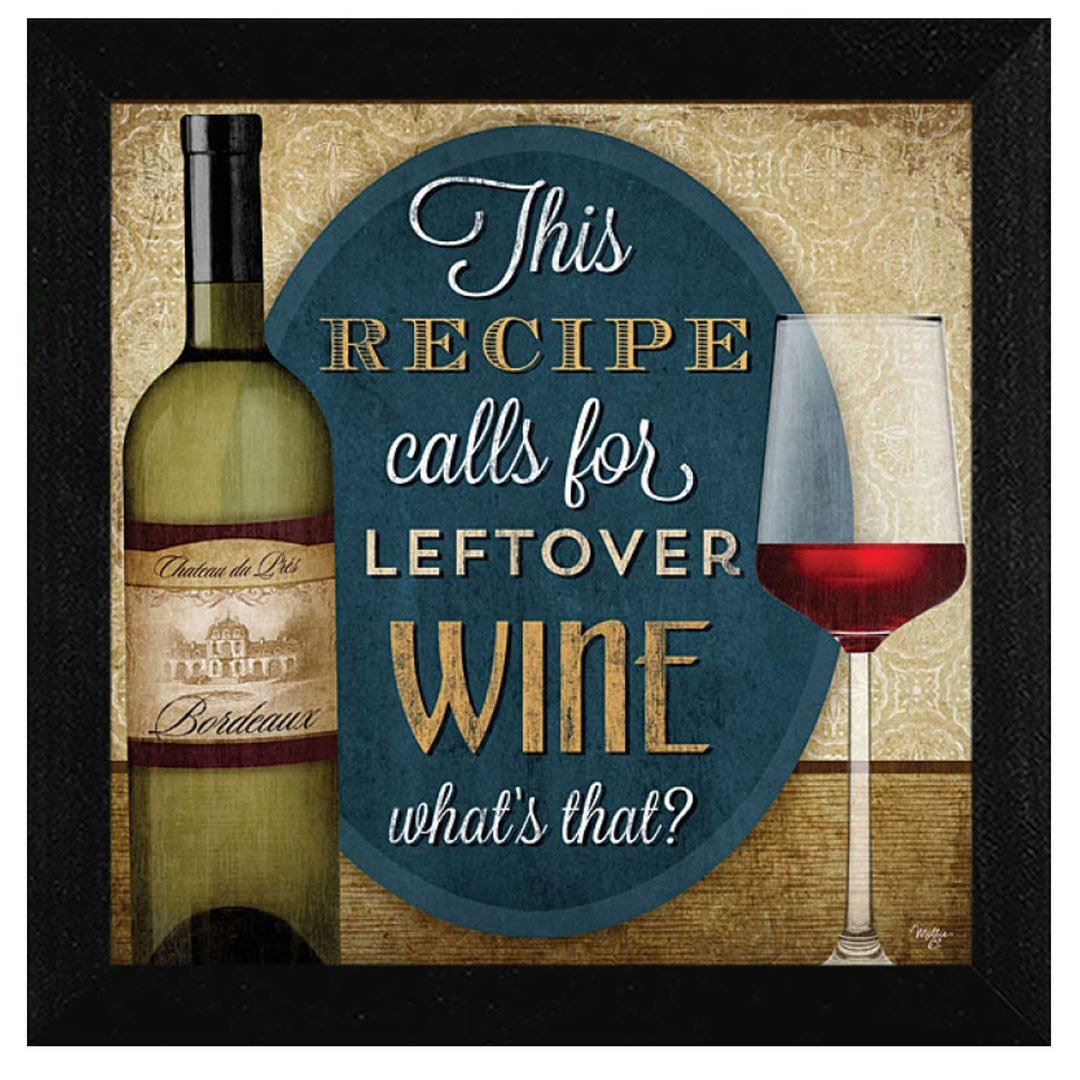 Leftover Wine Black Framed Print Wall Art