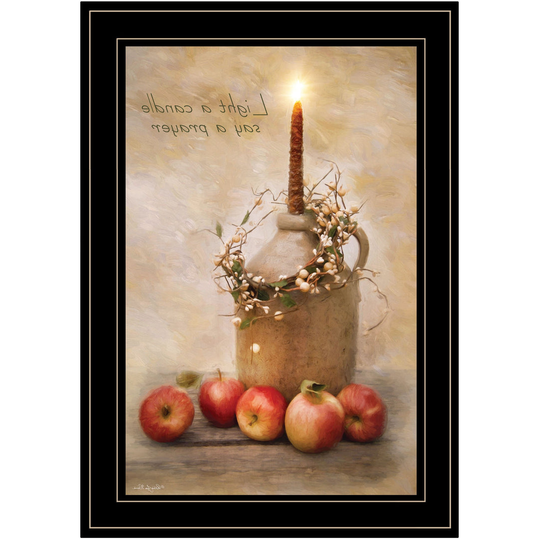 Say A Prayer 3 Black Framed Print Wall Art