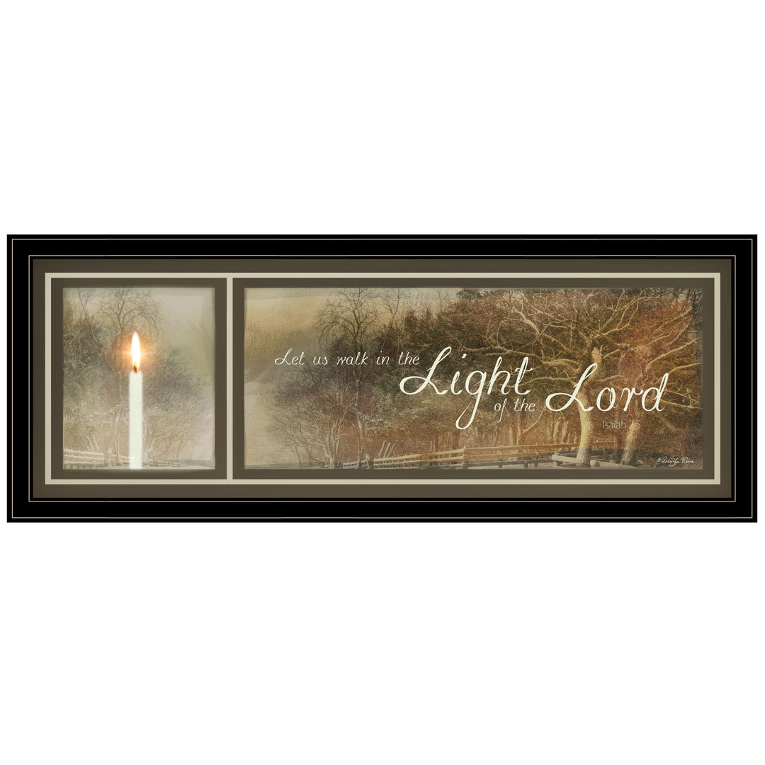 Walk In The Light 1 Black Framed Print Wall Art