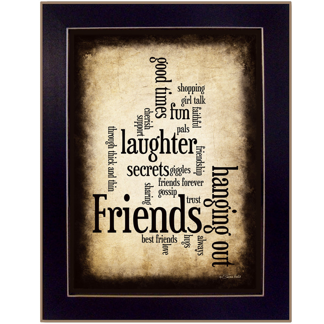 Friends 4 Black Framed Print Wall Art