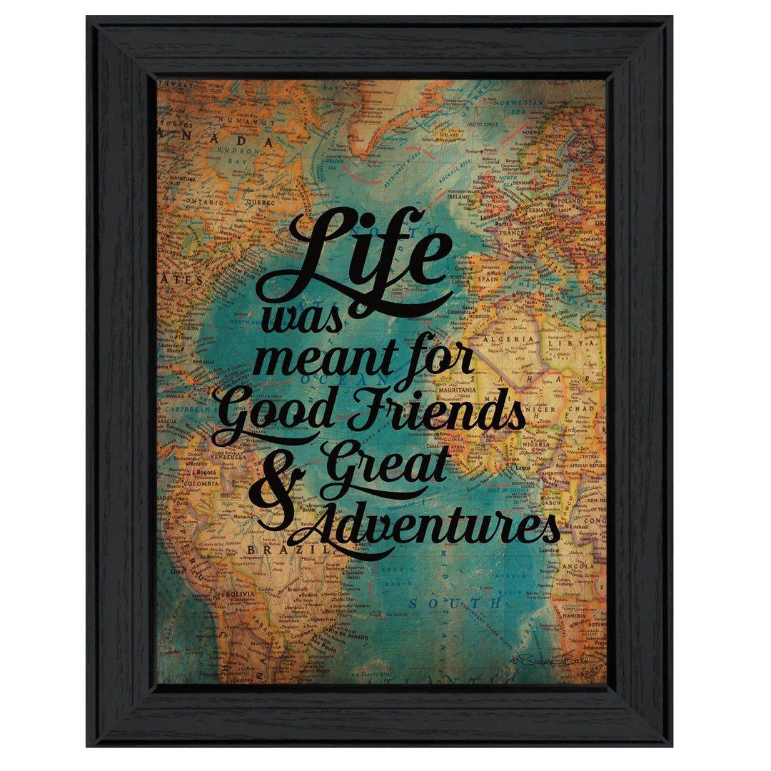 Good Friends 1 Black Framed Print Wall Art