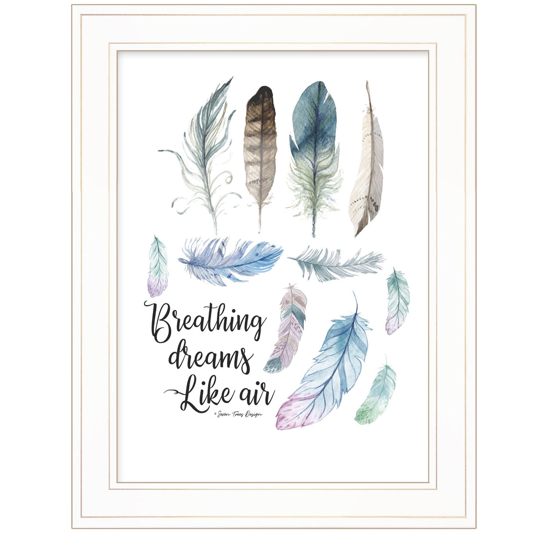 Breathing Dreams Like Air 1 White Framed Print Wall Art