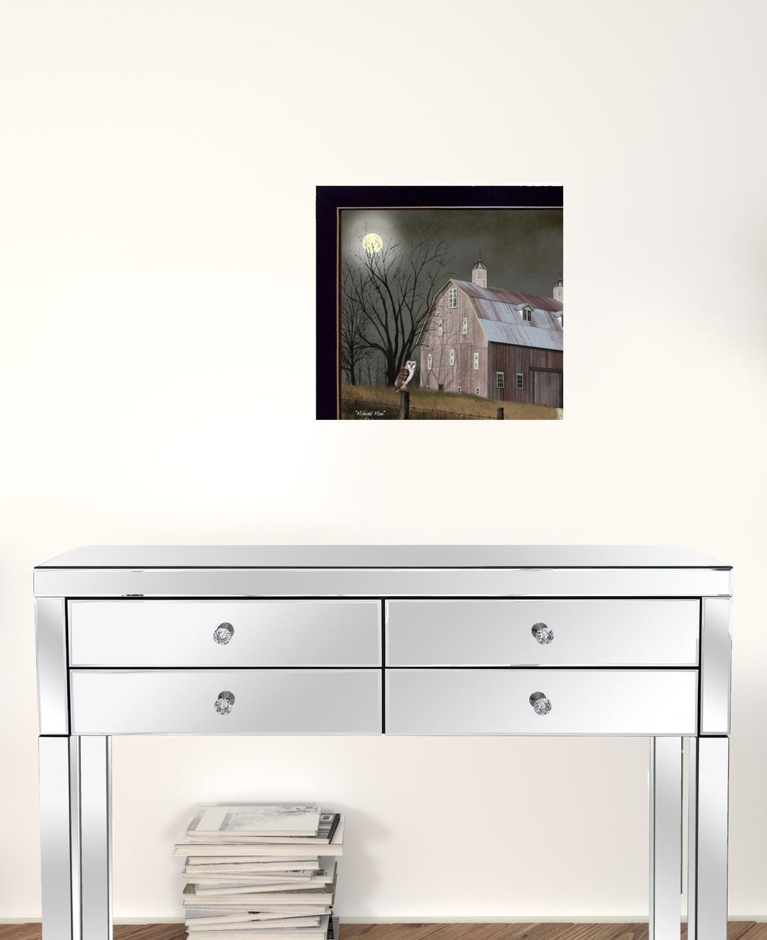 Set Of Two Midnight Moon Black Framed Print Wall Art