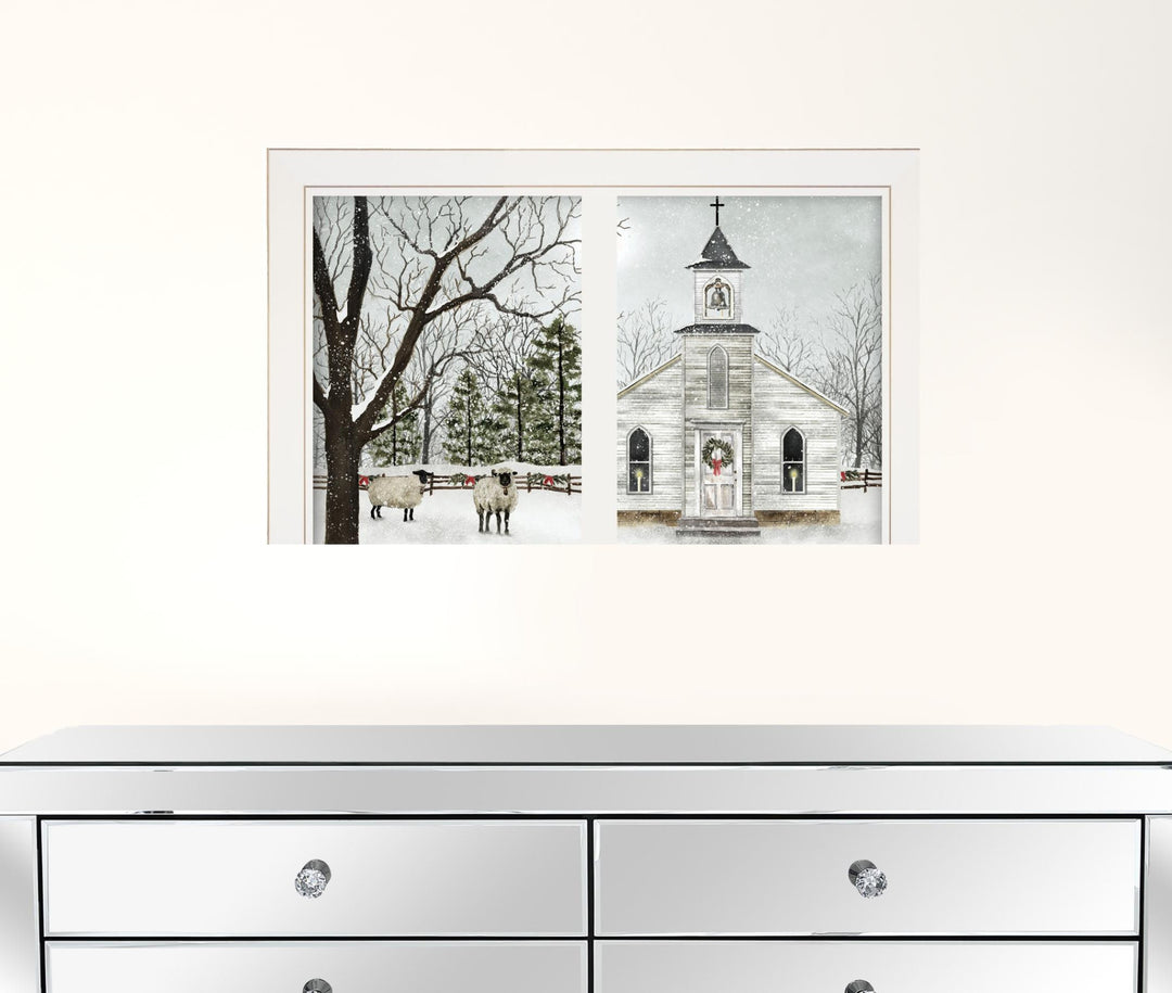 I Heard The Bells On Christmas Day 1 White Framed Print Wall Art