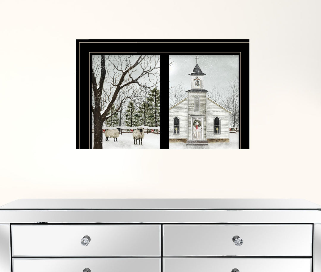 I Heard The Bells On Christmas Day 2 Black Framed Print Wall Art