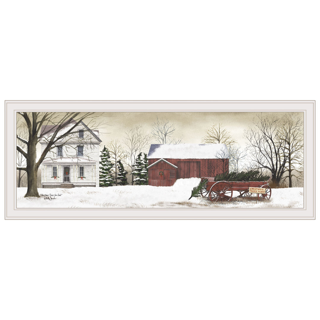 Christmas Trees For Sale 6 White Framed Print Wall Art