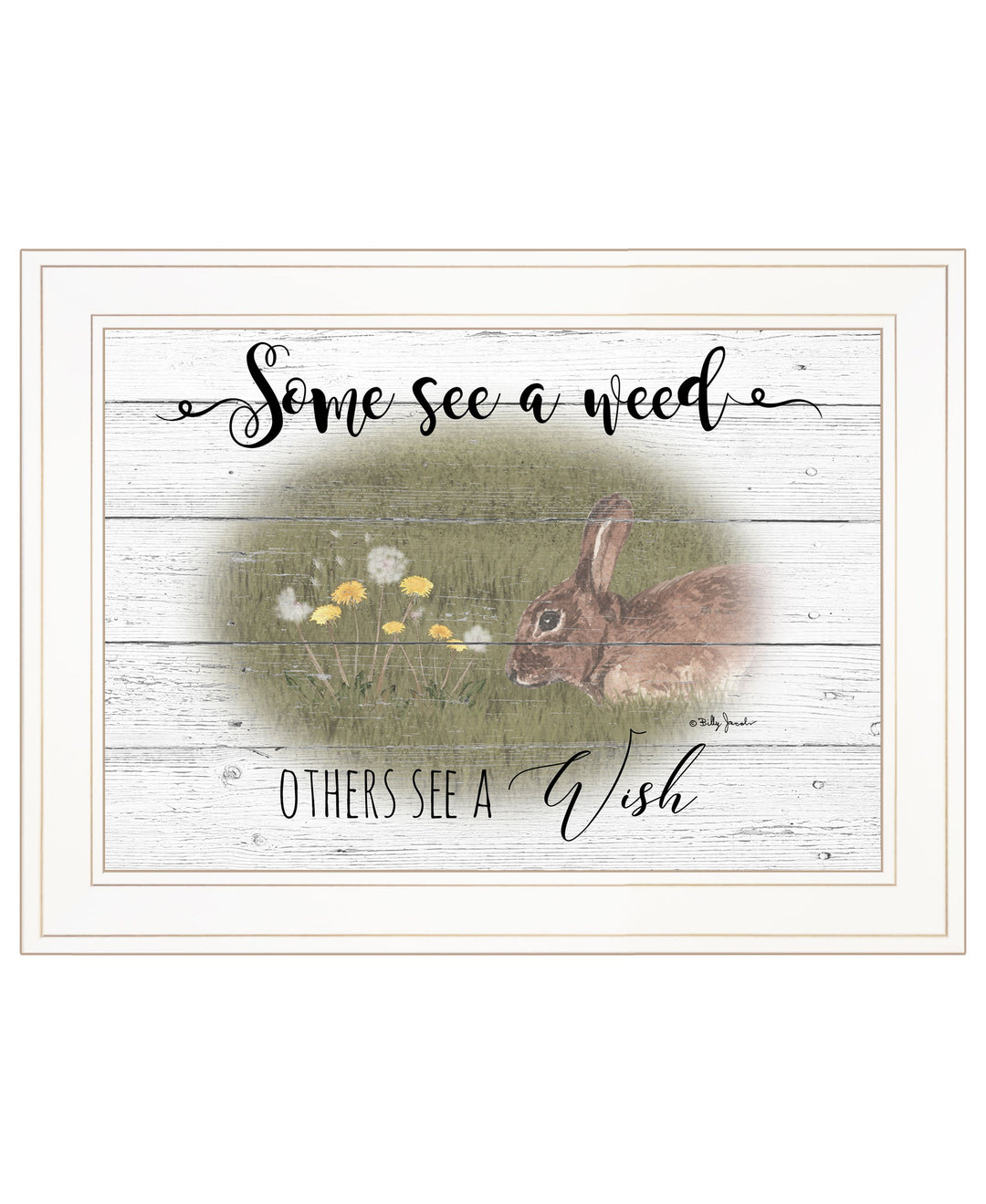 Some See A Weed 1 White Framed Print Wall Art