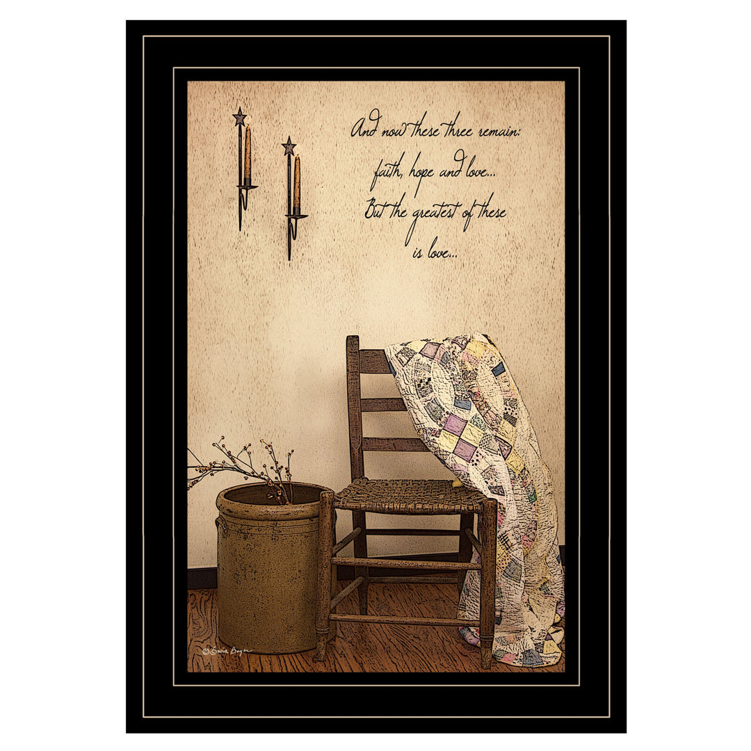 These Three Remain 3 Black Framed Print Wall Art