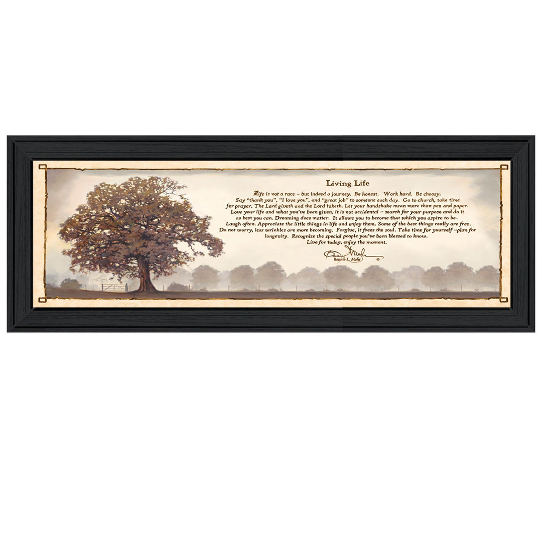 Living Life 11 Black Framed Print Wall Art