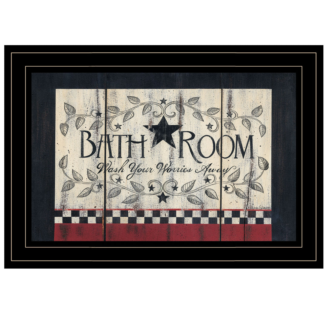 Bathroom 3 Black Framed Print Wall Art