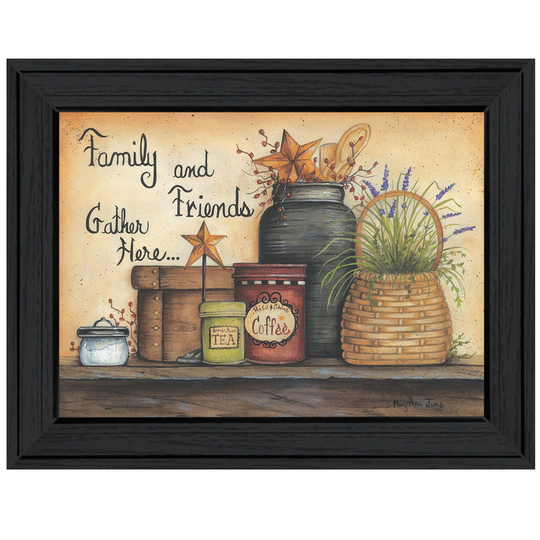 Family And Friends 3 Black Framed Print Wall Art