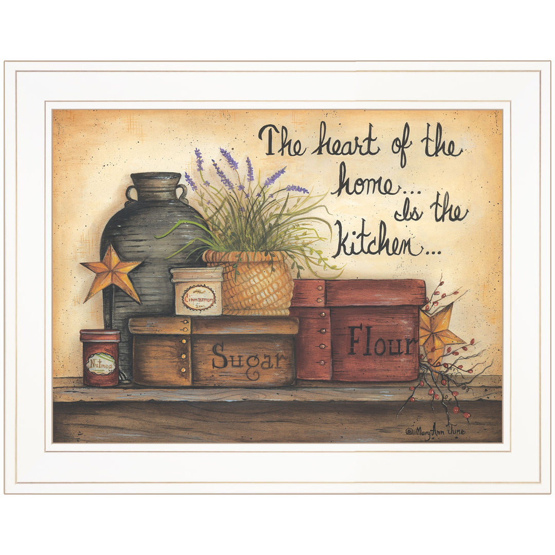 Heart Of The Home 6 White Framed Print Wall Art