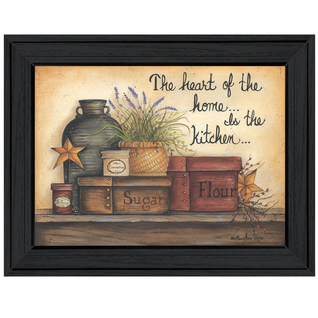 Heart Of The Home 7 Black Framed Print Wall Art