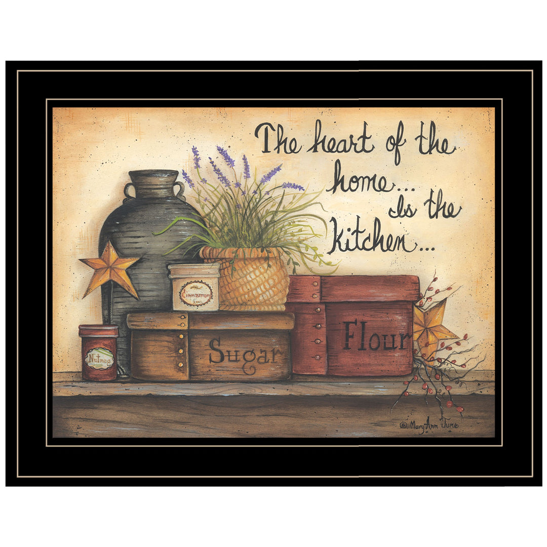 Heart Of The Home 8 Black Framed Print Wall Art