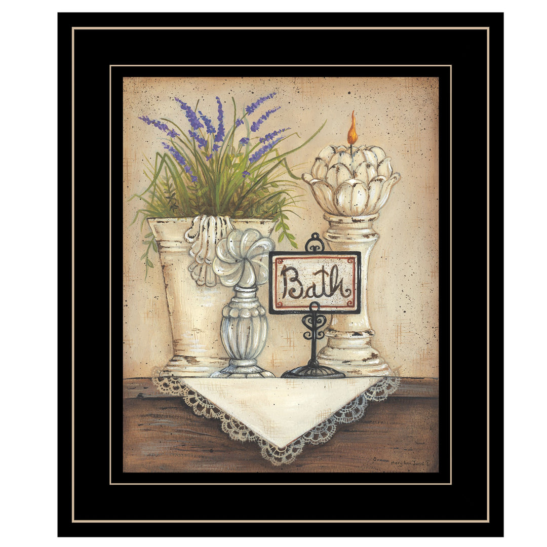 Bath Print 3 Black Framed Print Wall Art