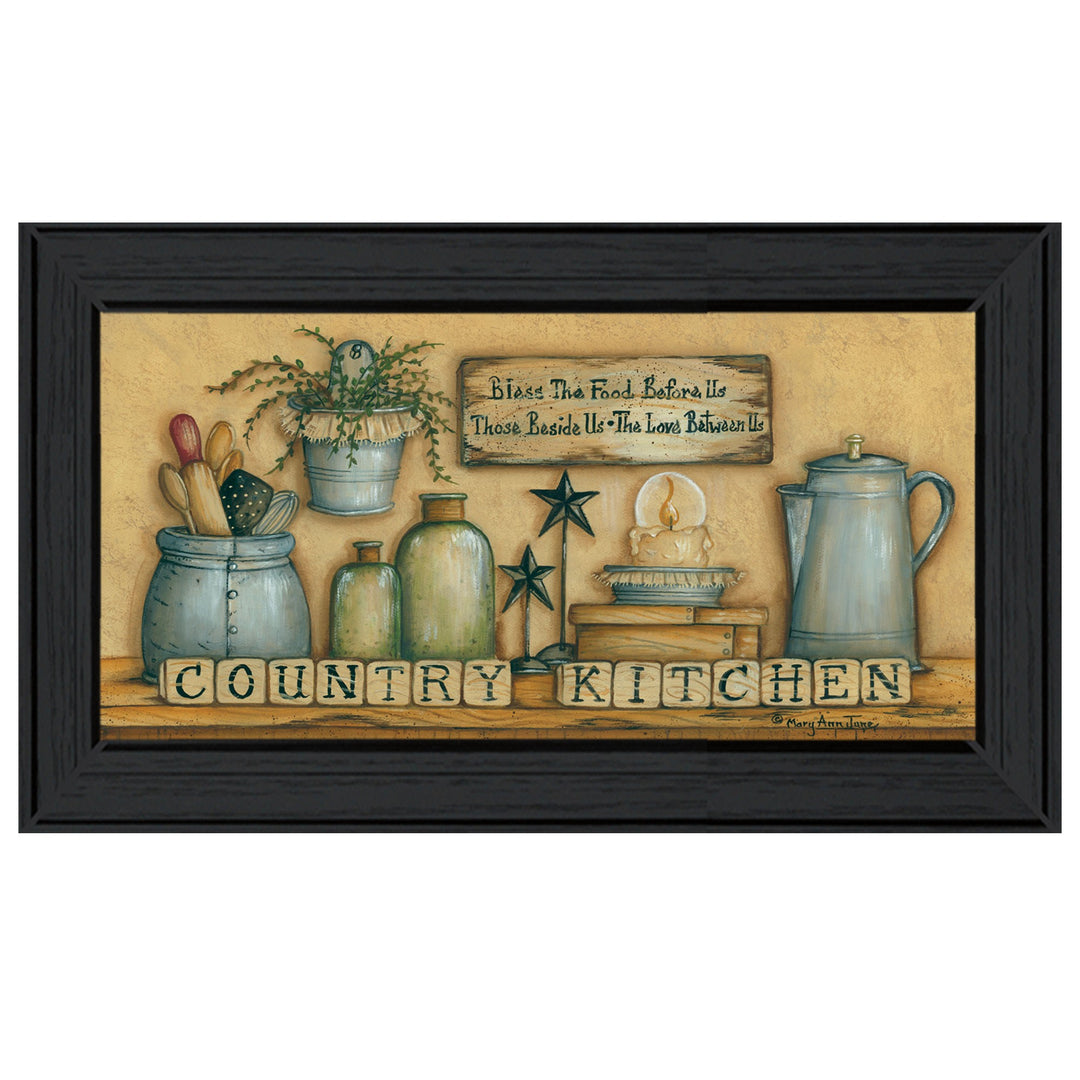 Country Kitchen 6 Black Framed Print Wall Art