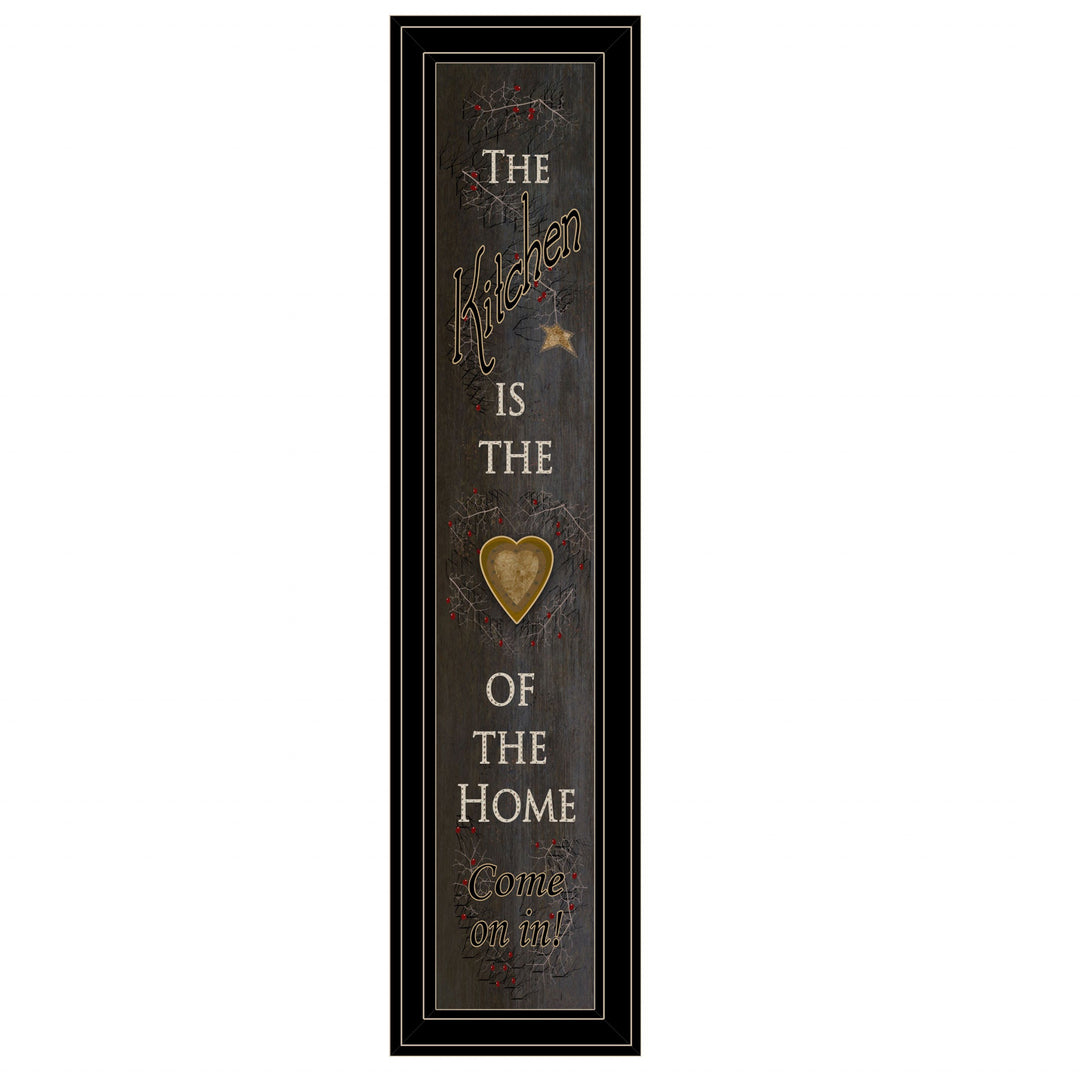 Kitchen Is The Heart Of The Home 20 Black Framed Print Wall Art