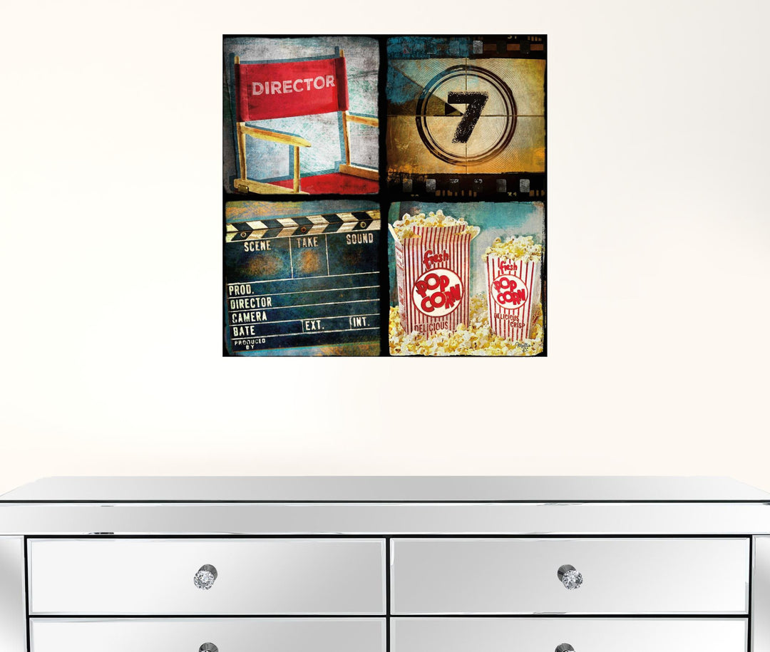 At The Movies 3 White Framed Print Wall Art