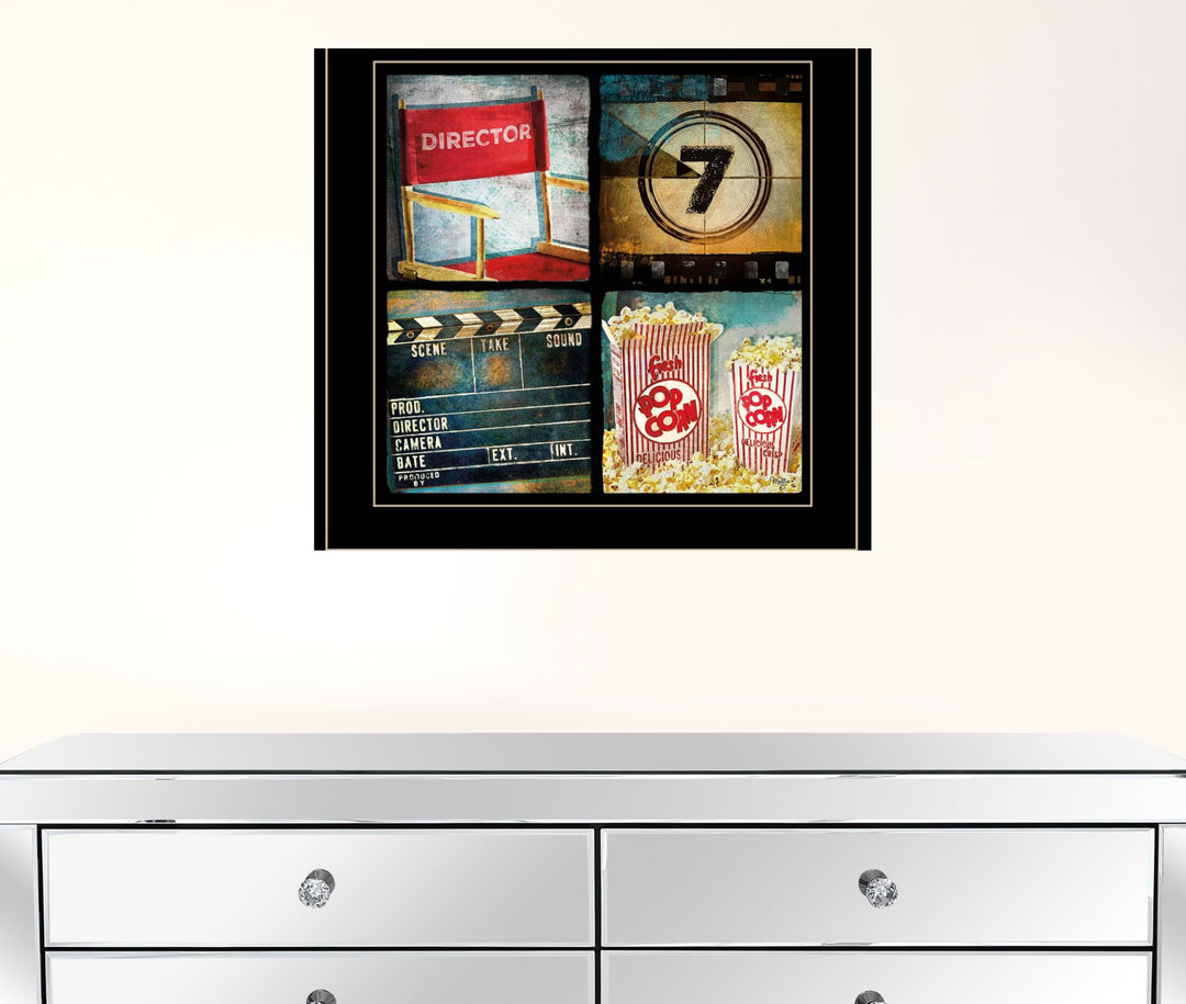 At The Movies 5 Black Framed Print Wall Art