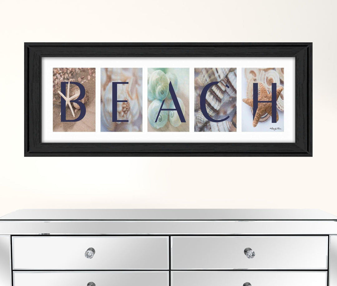 Beach 2 Black Framed Print Wall Art