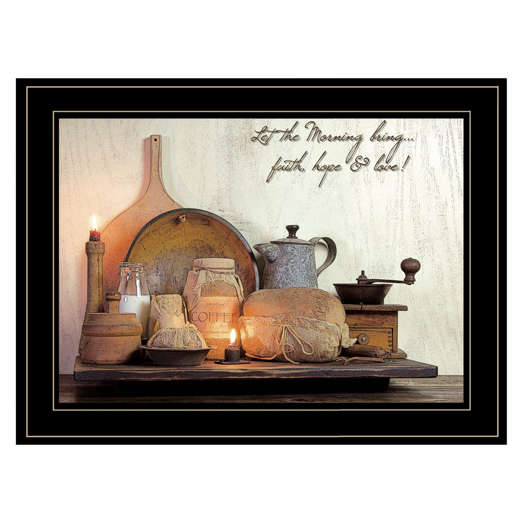 Faith Hope &amp; Love 2 Black Framed Print Wall Art