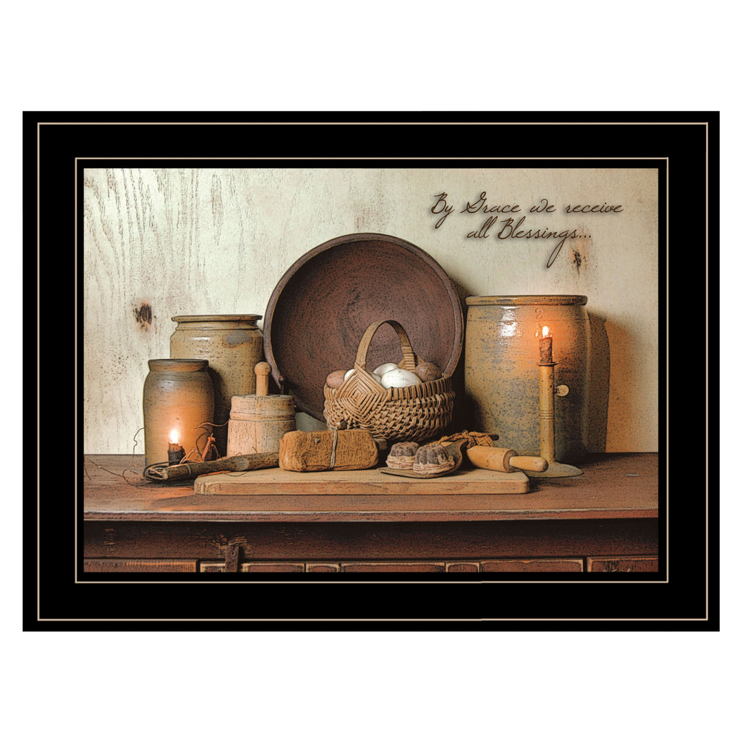 By Grace 3 Black Framed Print Wall Art