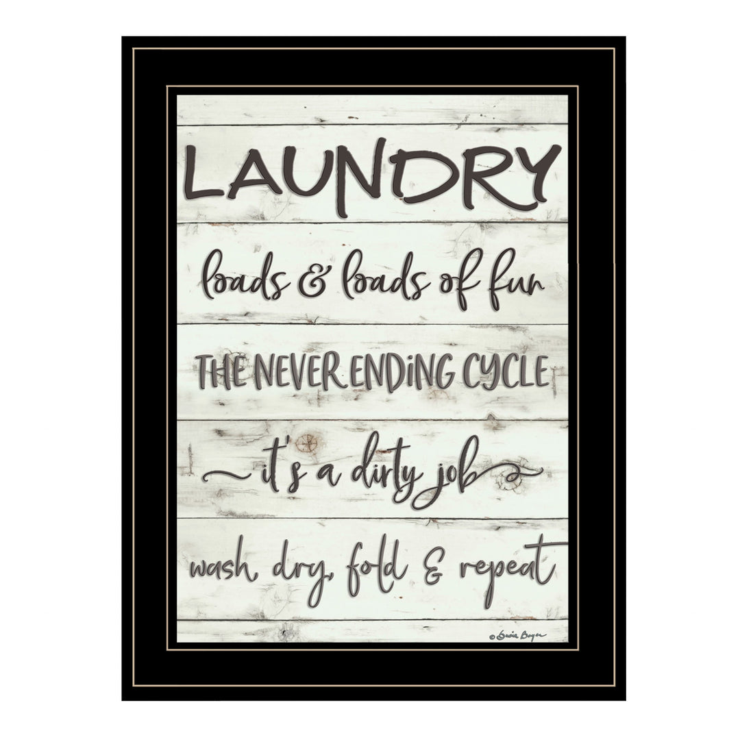 Laundry 2 Black Framed Print Wall Art