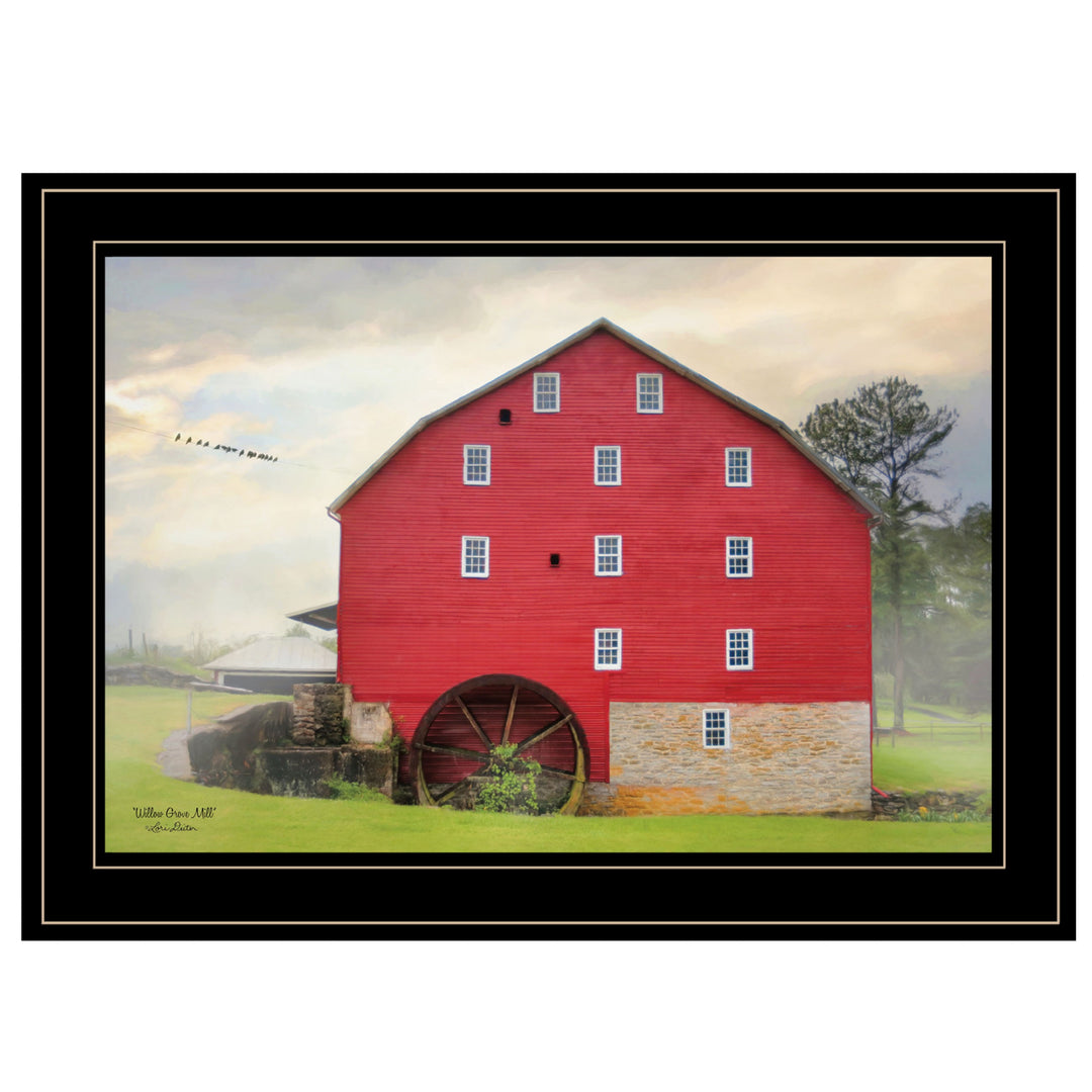 Willow Grove Mill 3 Black Framed Print Wall Art