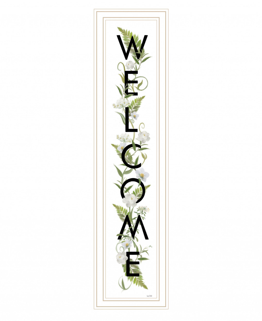 Welcome Sign II 4 White Framed Print Wall Art