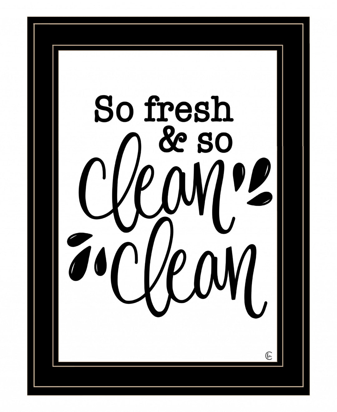 So Clean Clean 2 Black Framed Print Wall Art