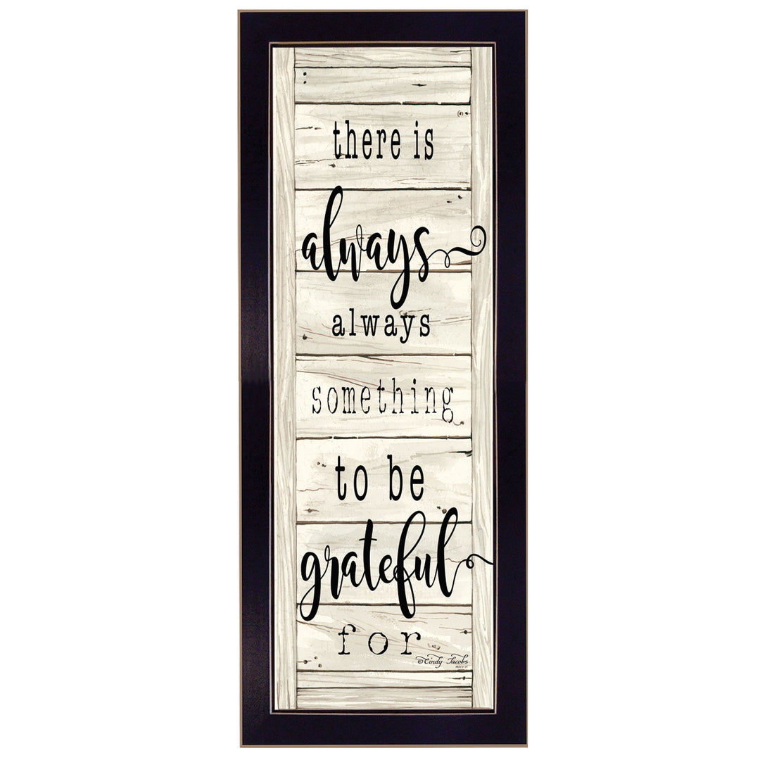 Be Grateful Black Framed Print Wall Art