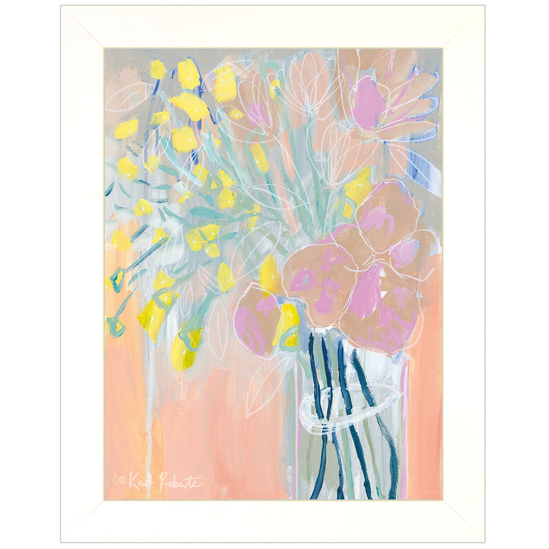 Maybe Shes A Wildflower White Framed Print Wall Art