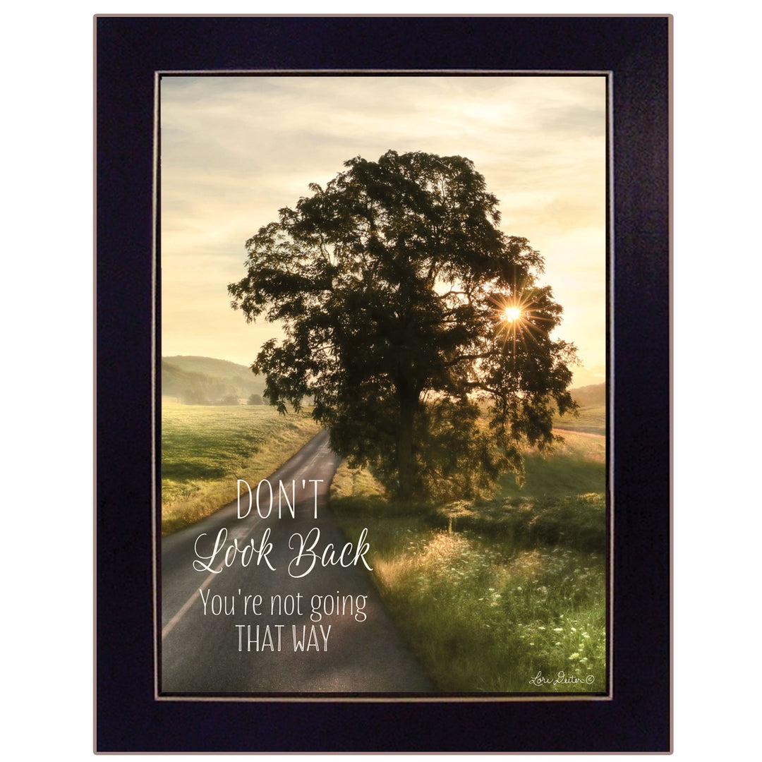 Dont Look Back 1 Black Framed Print Wall Art