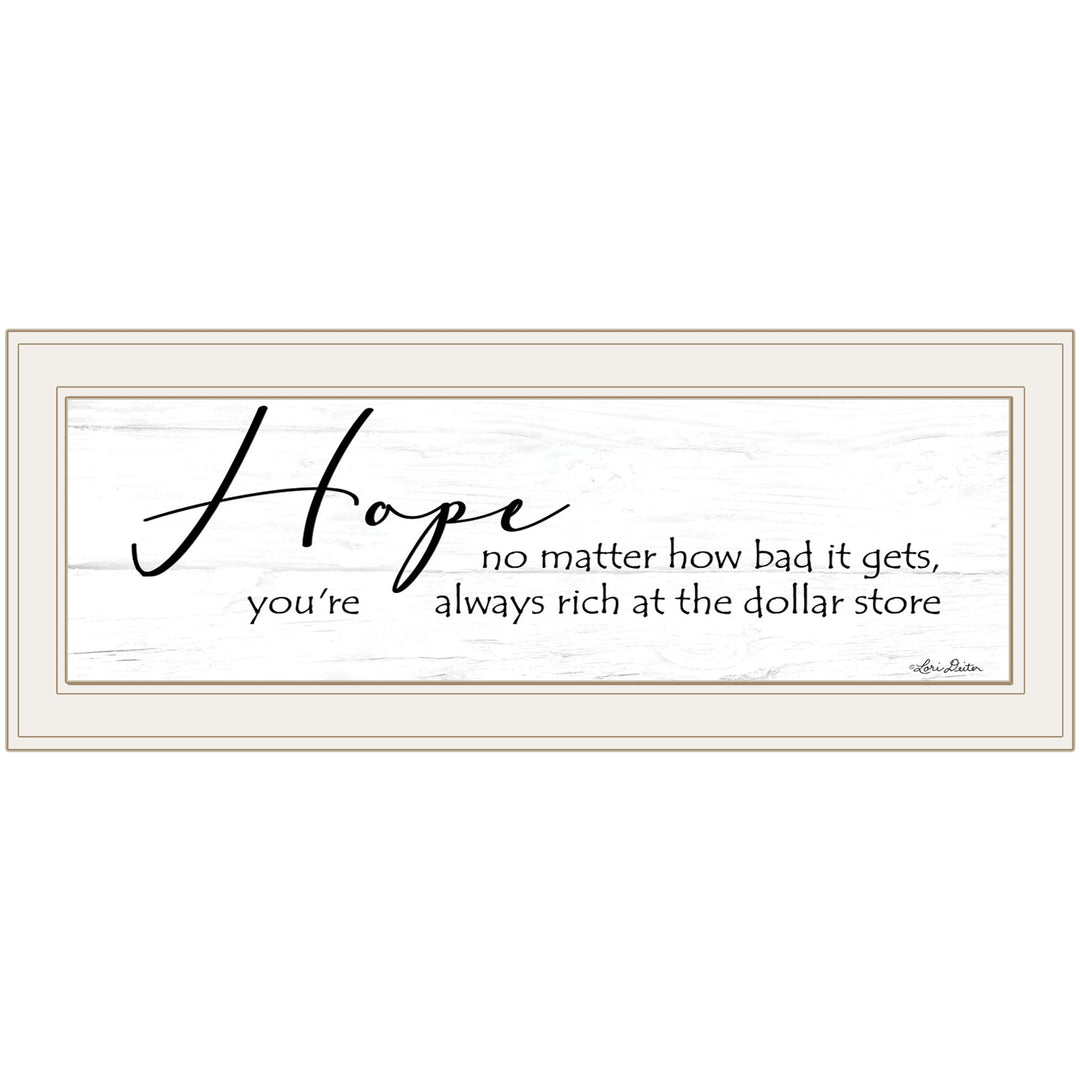 Hope 1 White Framed Print Wall Art