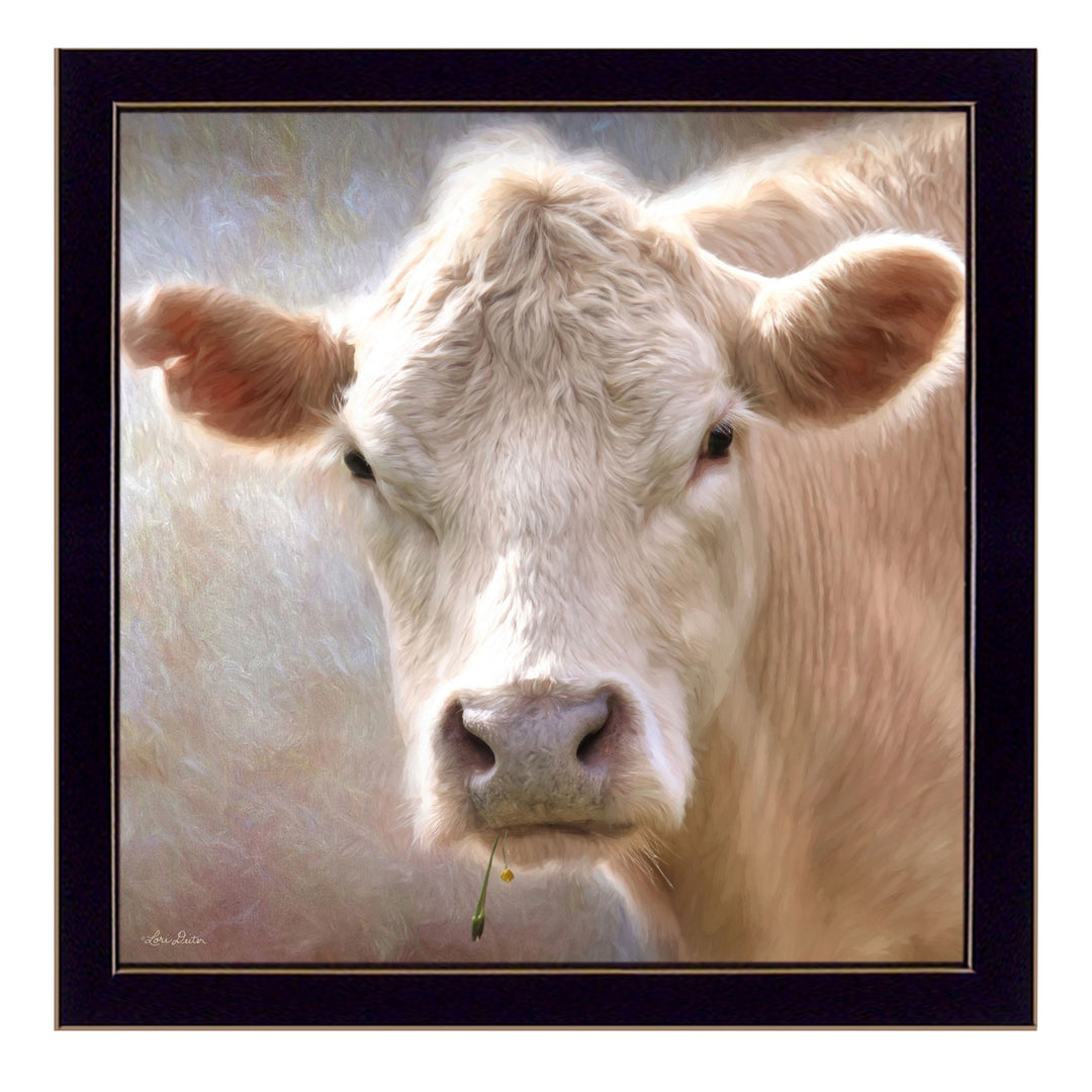 Up Close On The Farm Black Framed Print Wall Art