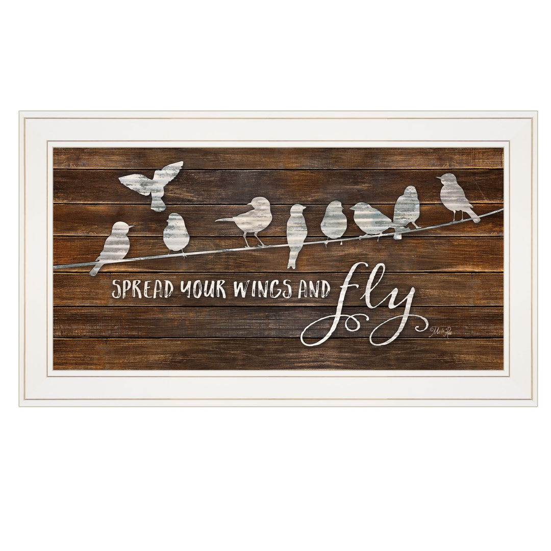 Spread Your Wings And Fly 1 White Framed Print Wall Art