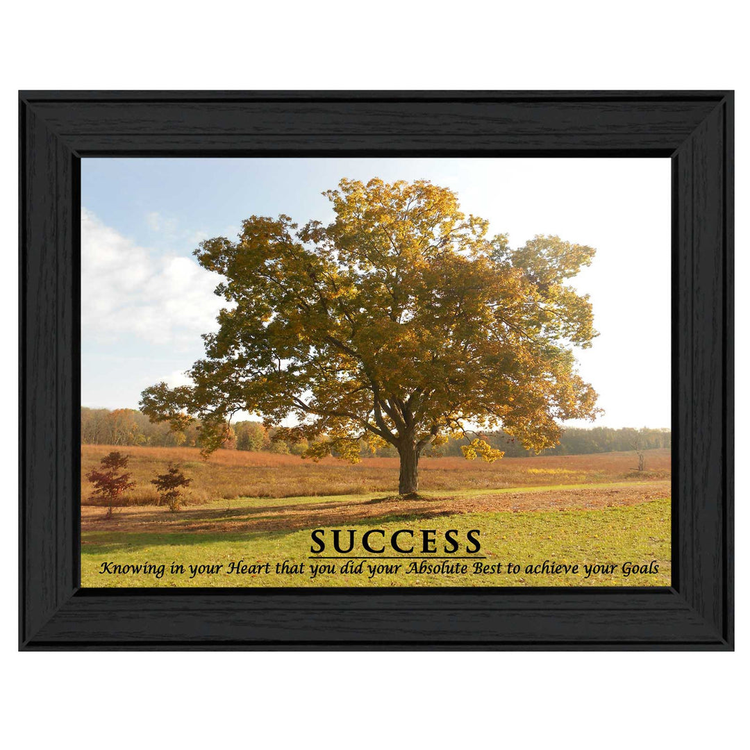 Success 1 Black Framed Print Wall Art