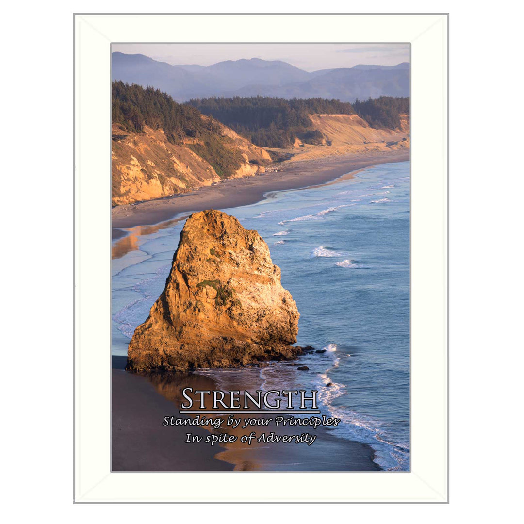 Strength 2 White Framed Print Wall Art