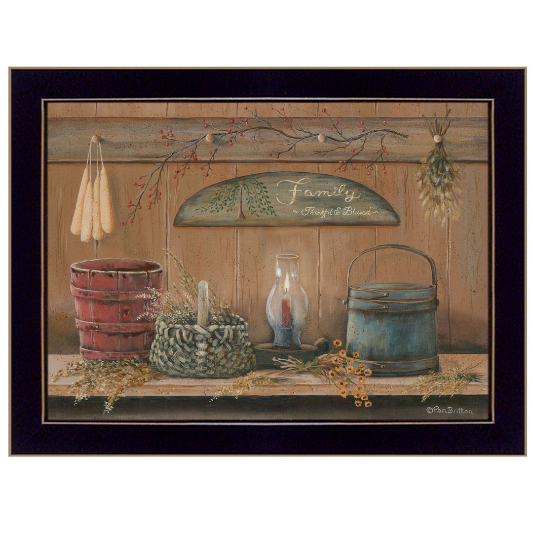 Treasures On The Shelf I 1 Black Framed Print Wall Art