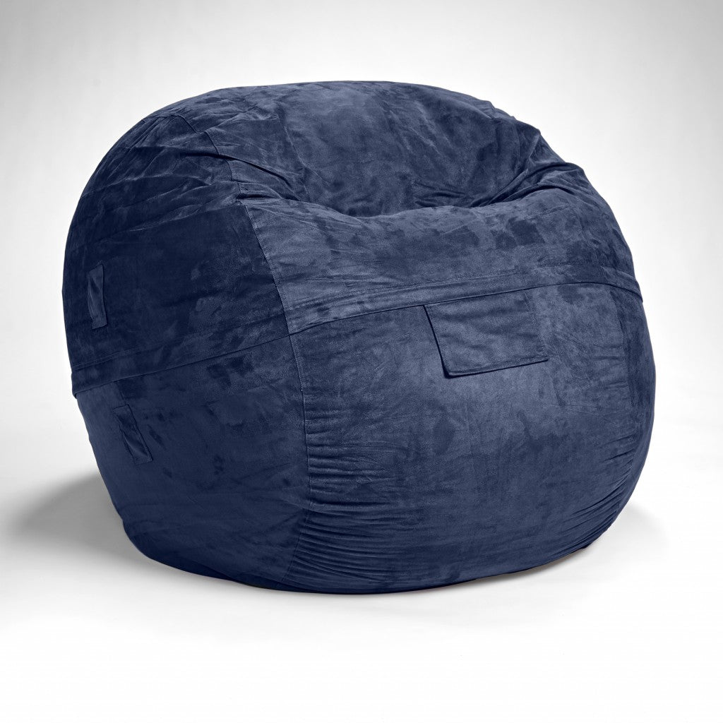 Classic Cozy Royal Blue Bean Bag Chair