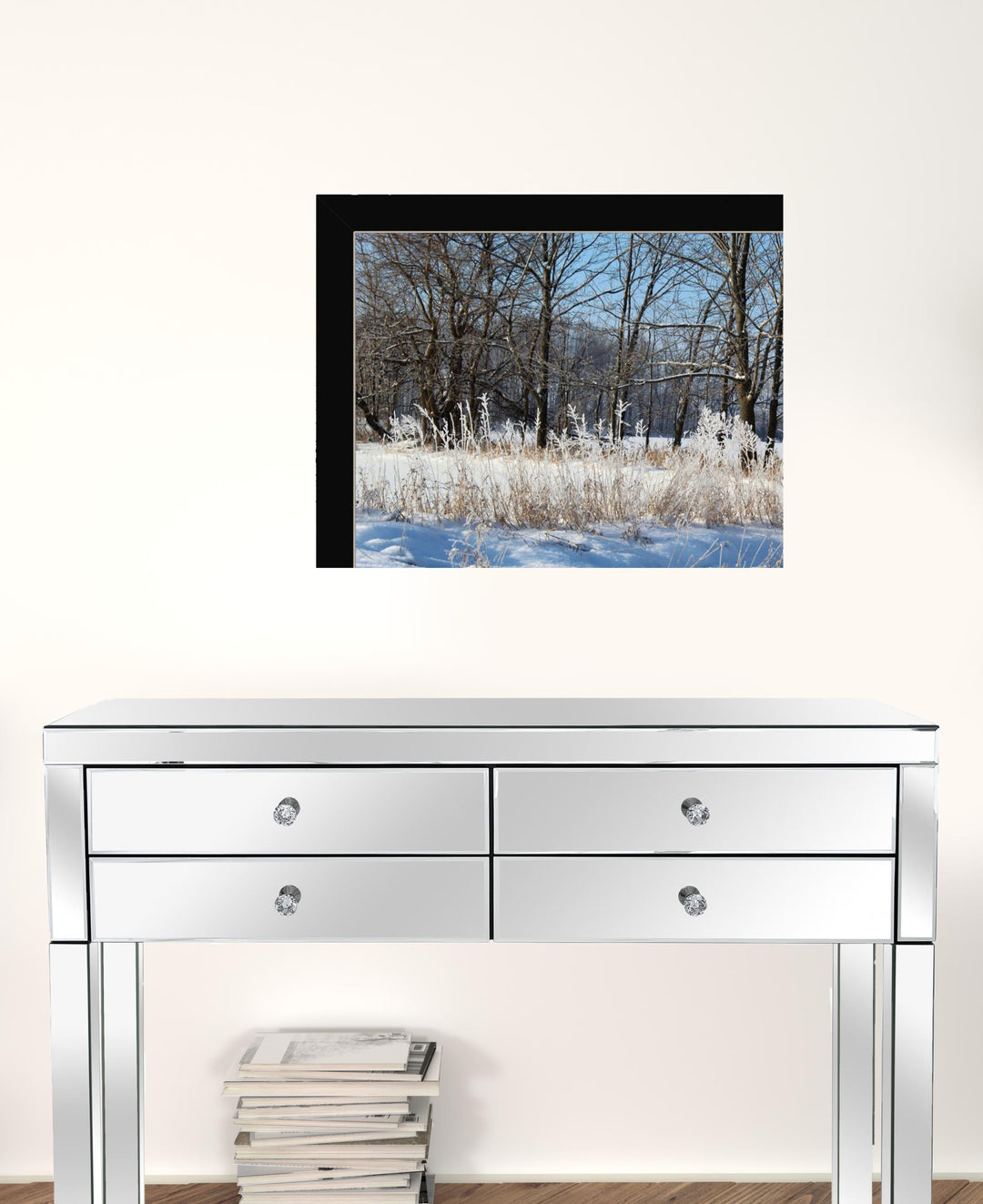 Set Of Two Great Outdoors Nature Or Winter Forest 1 Black Framed Print Wall Art