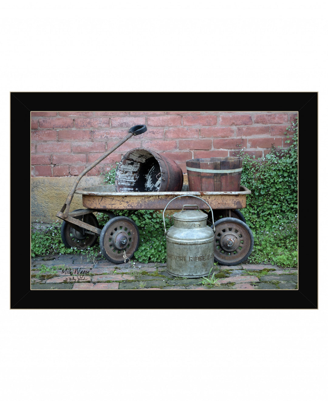 Milk Wagon 1 Black Framed Print Wall Art