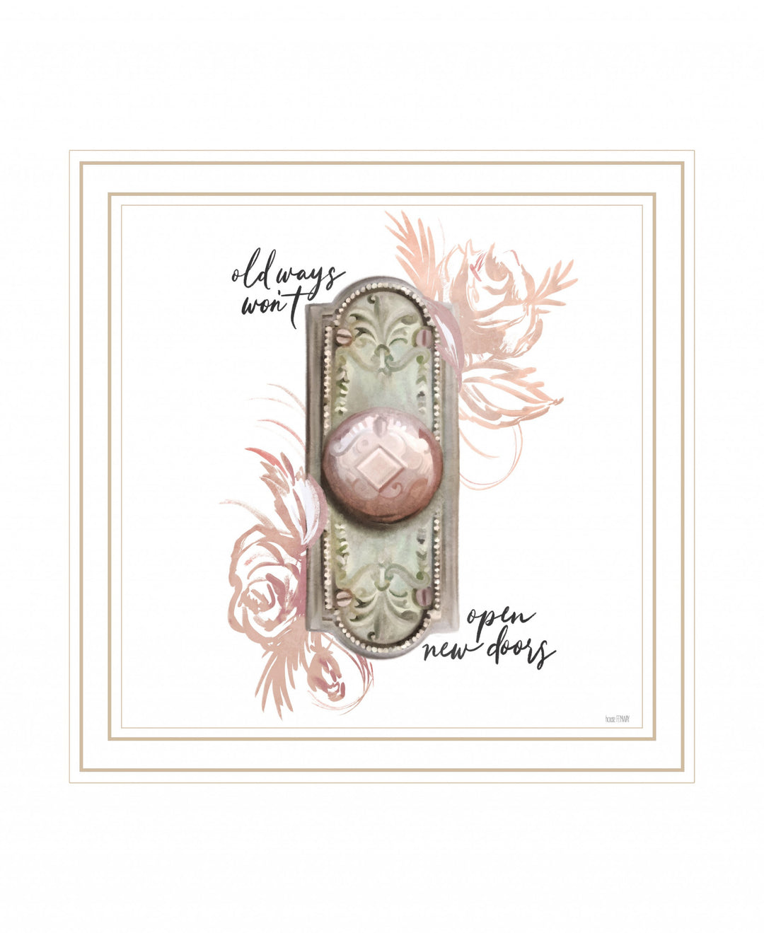 Old Ways In Blush 2 White Framed Print Wall Art