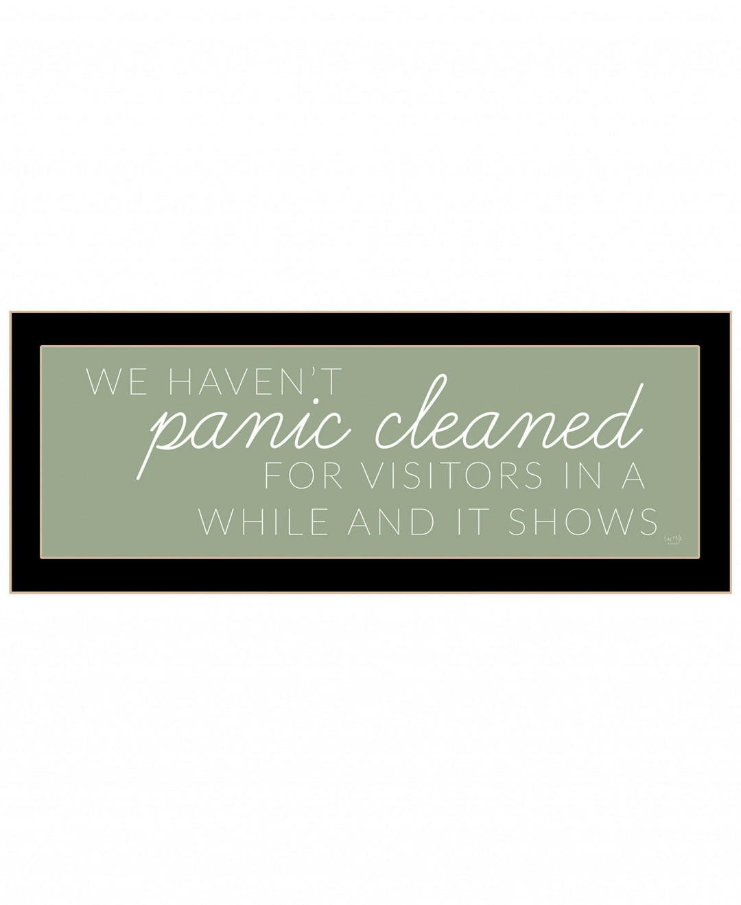 Panic Cleaned 3 Black Framed Print Wall Art