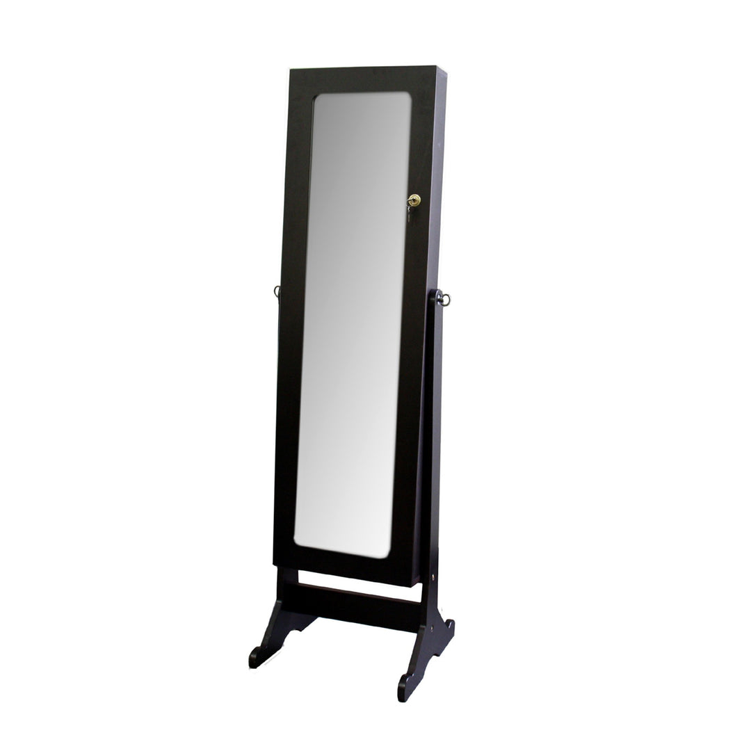 57" Painted Rectangle Cheval Standing Mirror Freestanding With Frame