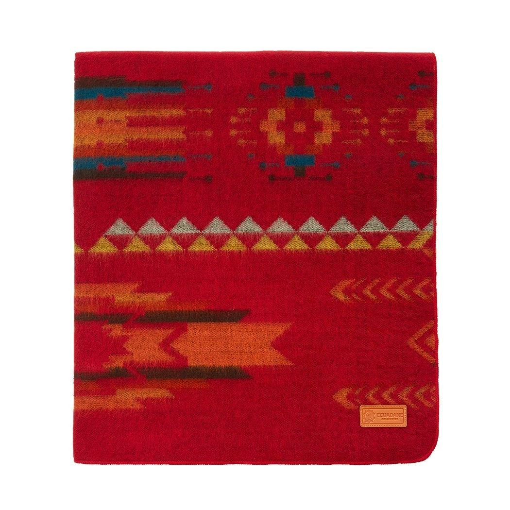 Ultra Soft Red Southwest Handmade Throw Blanket