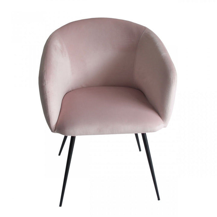 Pink Velvet Modern Dining Chair